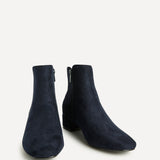 Outline Navy Faux Suede Ankle Boots