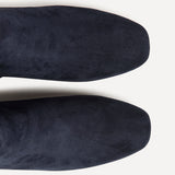 Outline Navy Faux Suede Ankle Boots
