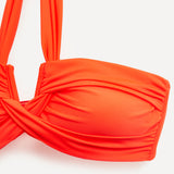 Palma Tangerine Bandeau High Waisted Bikini