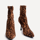 Pantha Leopard Sock Ankle Boots