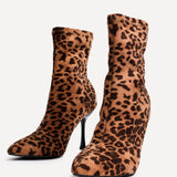 Pantha Leopard Sock Ankle Boots