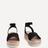 Paradise Black Espadrille Flatform Sandals
