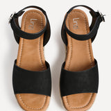 Paradise Black Espadrille Flatform Sandals