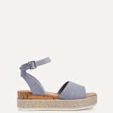 Paradise Blue Espadrille Flatform Sandals