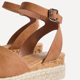 Paradise Tan Espadrille Flatform Sandals