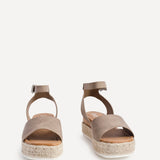 Paradise Taupe Espadrille Flatform Sandals