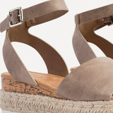 Paradise Taupe Espadrille Flatform Sandals