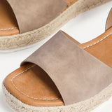 Paradise Taupe Espadrille Flatform Sandals