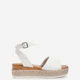 Paradise White Espadrille Flatform Sandals
