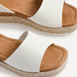 Paradise White Espadrille Flatform Sandals