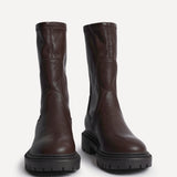 Peggy Brown Mid-Length Chelsea Boots