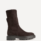 Peggy Brown Faux Suede Mid-Length Chelsea Boots