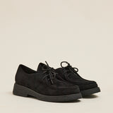Perth Black Faux Suede Loafers