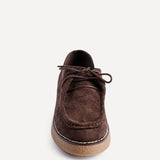 Perth Brown Faux Suede Loafers
