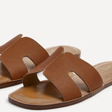 Petra Tan Link Flat Sandals