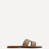 Petra Taupe Link Flat Sandals
