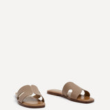 Petra Taupe Link Flat Sandals