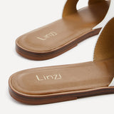 Petra White Link Flat Sandals