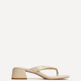 Phase Nude Faux Suede Mule Heels