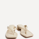 Phase Nude Faux Suede Mule Heels