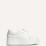 Piper White Faux Leather Trainers