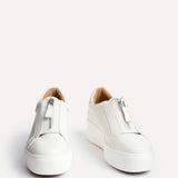 Piper White Faux Leather Trainers