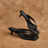 Potential Black Toe Post Kitten Heels