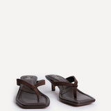 Potential Brown Toe Post Kitten Heels