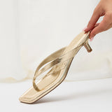 Potential Gold Toe Post Kitten Heels