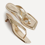 Potential Gold Toe Post Kitten Heels