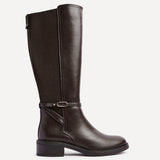 Power Brown Faux Leather Riding Boots