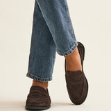 Precise Brown Faux Suede Loafers