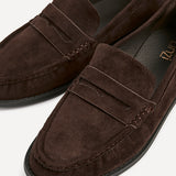 Precise Brown Faux Suede Loafers