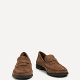 Precise Tan Faux Suede Loafers
