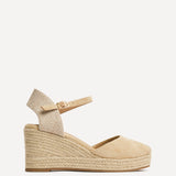 Present Beige Closed Toe Wedges