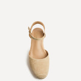 Present Beige Closed Toe Wedges