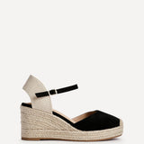 Present Black Closed Toe Wedges