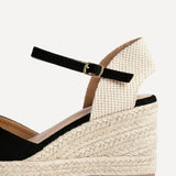 Present Black Closed Toe Wedges