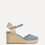 Present Blue Closed Toe Wedges
