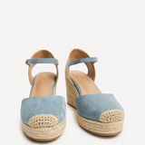 Present Blue Closed Toe Wedges