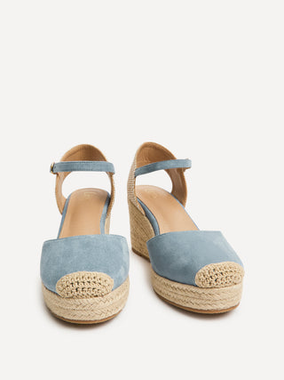 Present Blue Closed Toe Wedges