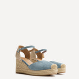 Present Blue Closed Toe Wedges
