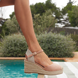 Present Dusky Pink Closed Toe Wedges