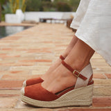 Present Rust Closed Toe Wedges
