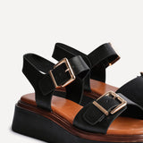 Preserve Black Flatform Sandals