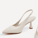 Presley Nude Faux Leather Court Heels