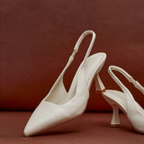 Presley Nude Faux Leather Court Heels
