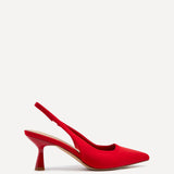 Presley Red Lycra Court Heels