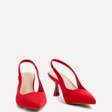 Presley Red Lycra Court Heels