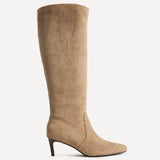Prime Beige Stiletto High Leg Boots